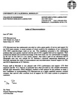 Letter of Recommendation